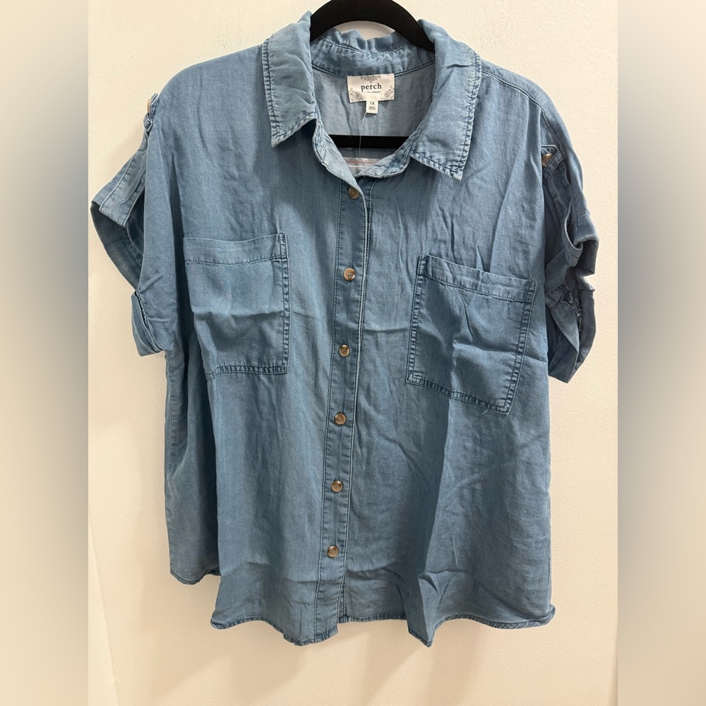 Blu Pepper Blue Button Down Shirt